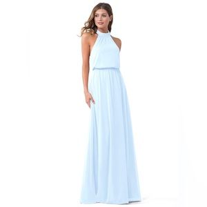 Azazie Dusty Blue Landry Bridesmaid Dress
